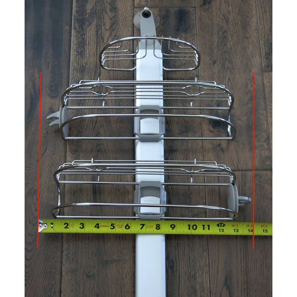 NEW simplehuman Shower Caddy Stainless Steel Anodized Aluminum Adjustable - Picture 13 of 15